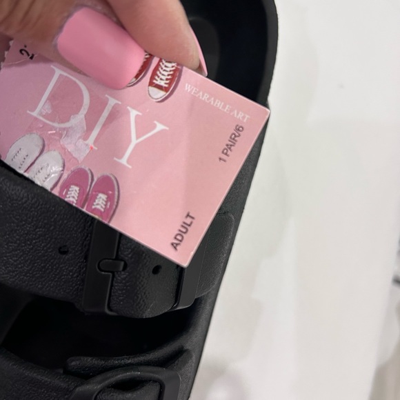 DIY • Black Rubber Sandals • sz 6 - Picture 3 of 6